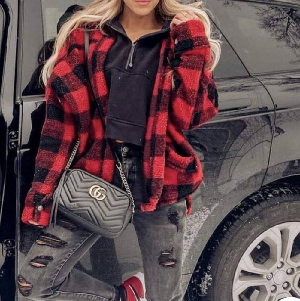 Finding Myself Plaid Jacket